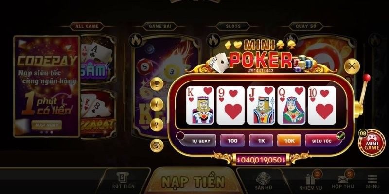 Khám phá chiến thuật quay hiệu quả trong nổ hũ Mini Poker 